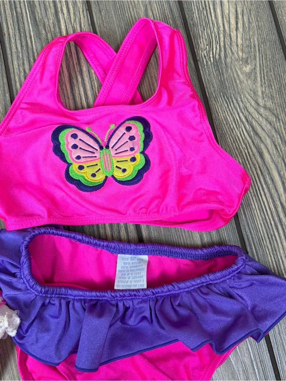 Vintage Y2K Swimsuit Lot Baby 12-18m Minnie Mouse